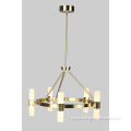 10 LED ALTURAS GOLD Steel Glass Light Chandelier